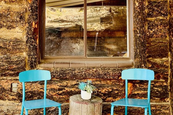 Enjoy the mountain air from the porch in color